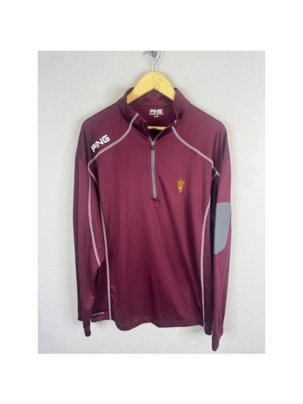 Ping Arizona State Sun Devils Sensorcool Ranger 1/4 Zip Maroon Mens XL 10F3104